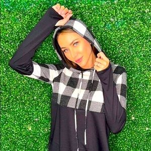 Brand new Buffalo Plaid light weight hoodie